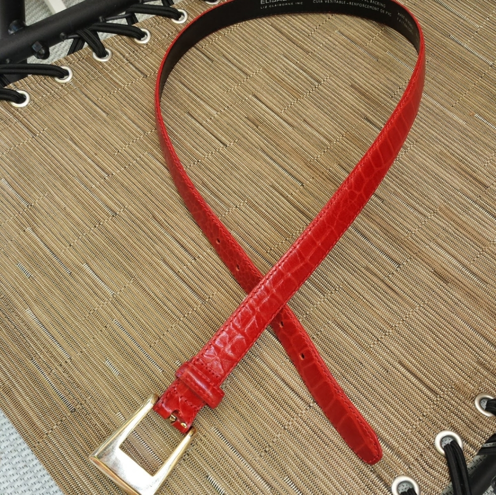 Liz Clairborne Red leather belt